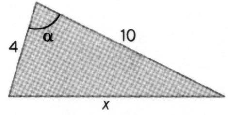 e) 24 GABARITO: C Usando a Lei dos senos, x = 21 x =18 senβ senα. 38. Qual o valor da medida x se cosα= 3?