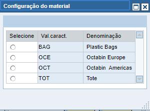 RESINAS / SELEÇAO DE EMBALAGEM C.