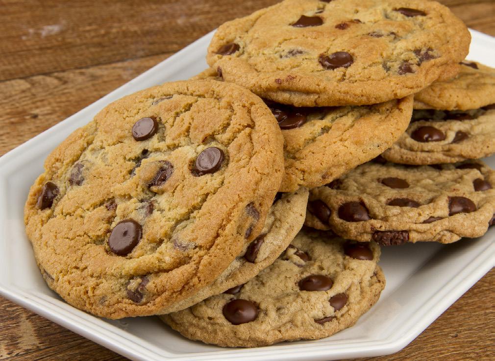 7 Confeitaria americana Vanilla choco chip cookies DURABILIDADE: aproximadamente 7 dias em temperatura ambiente (assado) / 60 dias no freezer sem assar 240 g de farinha de trigo 3 g de bicarbonato de