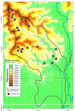 Mapa com a determinação