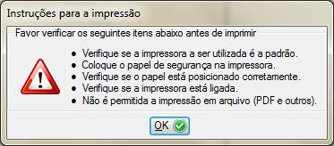 Tela de instruções para impressão 5.