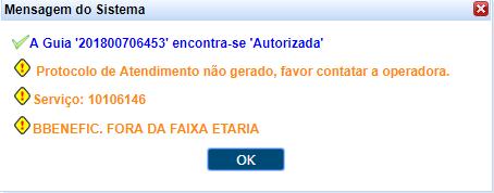 Ao final do processo aparecerá uma mensagem diferente, mostrando apenas a Guia de