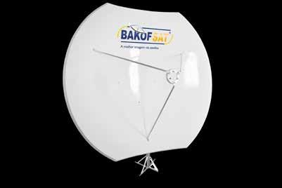 ANTENA PARABÓLICA ANTENA PARABÓLICA Pioneira nacional na fabricação de antenas parabólicas, a Bakof Sat