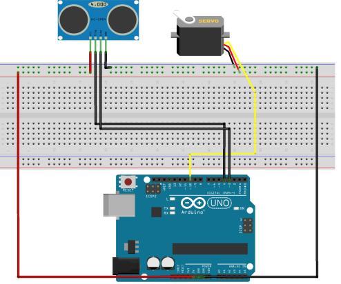 O esquema de montagem do circuito digital apresentado na Figura 8 utilizando os componentes eletrônicos e a placa Arduino é ilustrada na Figura 9 