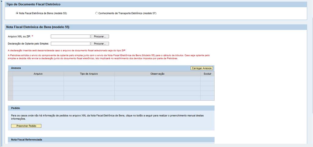 Será possível anexar arquivos complementares ao documento fiscal a ser carregado. D:\Users\nome.sobrenome\Document D:\Users\nome.