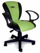 900 Cadeira executivo Sensation pele sintética, cores preta, creme/metal