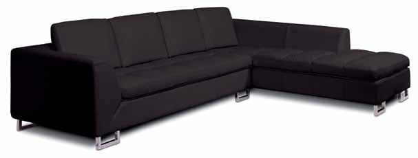 salas >sofás Sofá de canto 288x85x205 Gore 100% pele, assento em capitoné, cores