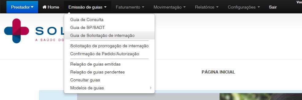 Para o campo data da internação, a regra de dois dias retroativos funciona da mesma forma