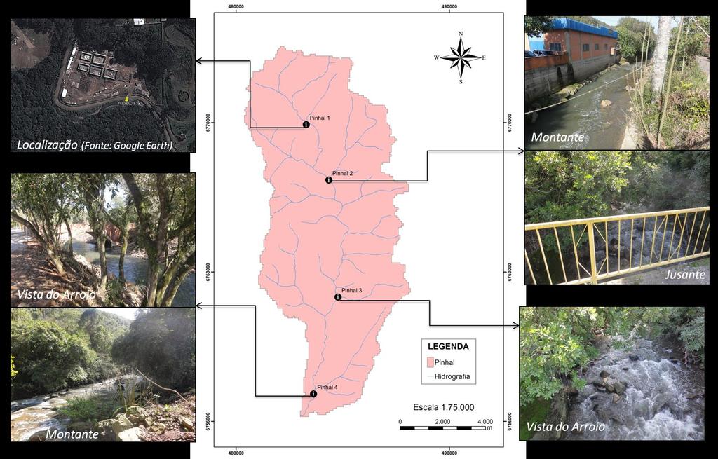 Figura 9 - Localização e detalhe dos pontos de