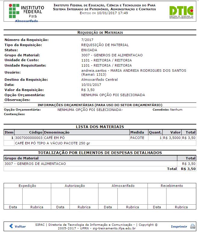 21 - Atendimento de Requisições - Dados da Requisição.