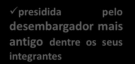 COMISSÃO SALARIAL 3 eleitos pelo TRIBUNAL PLENO presidida pelo desembargador mais antigo dentre os seus integrantes 2 escolhidos pelo PRESIDENTE NÃO INTEGRANTES DO ÓRGÃO