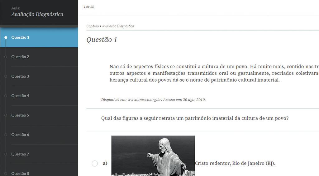 Avaliação Diagnóstica A Avaliação Diagnóstica é uma lista de exercícios que tem como objetivo identificar a quais aulas você mais precisa assistir.