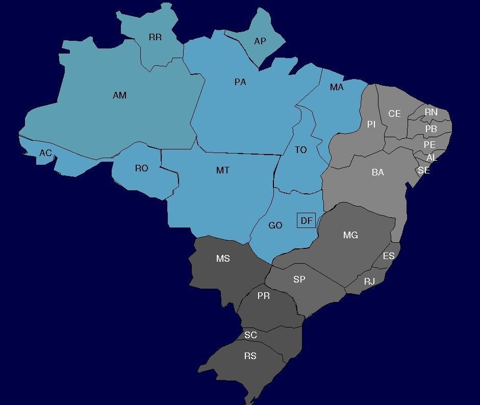 Localização dos Parques instalados Estudo do ONS referente à geração eólica.