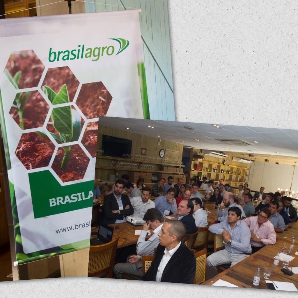 GOVERNANÇA CORPORATIVA BrasilAgro Day Em 11 de dezembro de 2017, foi realizado o BrasilAgro Day, onde foram discutidos temas de mercado, com a presença de um especialista do setor, e os planos da