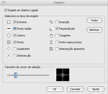 Você deve selecionar os tipos de feições que deseja ter o snap ligado.