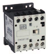 Minicontator CW7 g Minicontator para manobra em regime AC3 até 7 A g Bobinas em diversas tensões CA g Manobra de cargas até 4 V CA g Versão para placas de circuito impresso, ideal para fabricantes de