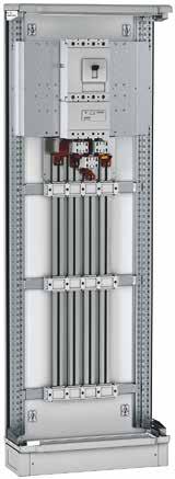 A repartição optimizada propõe um sistema completo e coerente para distribuir a corrente elétrica no quadro: os jogos de barras optimizadas (barras em C em alumínio cobre galvanizado),
