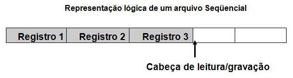 Organização de Arquivo Sequential ou Sequencial Os registros nessa organização ocupam posições consecutivas na memória auxiliar.