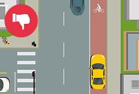 Fique atento à sinalização, pois transitar na faixa ou pista de circulação exclusiva de outros veículos, é considerada uma