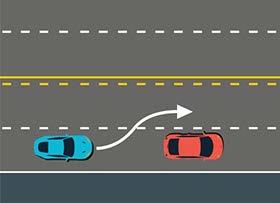 Ultrapassagem é o movimento de passar à frente de outro veículo que se desloca no mesmo sentido, em menor velocidade e na mesma faixa de tráfego, necessitando sair e retornar à faixa de origem.