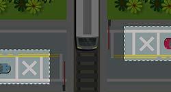 Marcação de Área de cruzamento rodoferroviário: indica a aproximação de um cruzamento em nível com uma ferrovia e o local de parada do veículo.
