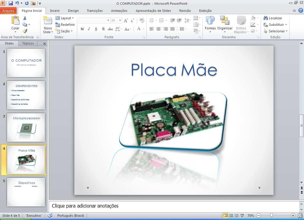 h) Selecione a imagem e use as alças de dimensionamento para aumentar o tamanho.