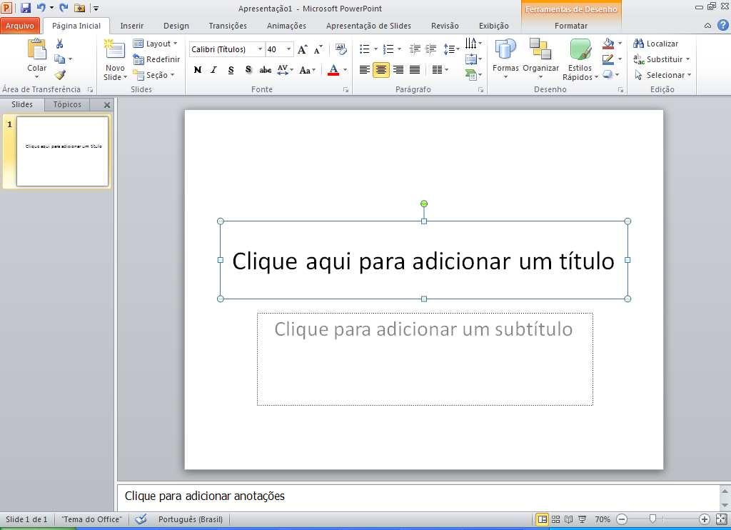 Tela Inicial do Programa Barra de Acesso Rápido Guia Arquivo Guia Página Inicial.