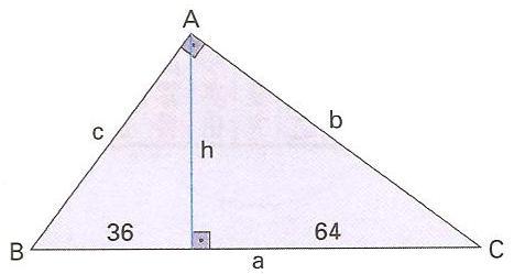 indicadas no triângulo retângulo ) As medidas indicadas no triângulo