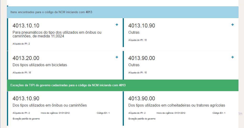 Antes de iniciar o procedimento do cadastro de exceções, é necessário consultar os itens da tabela TIPI informando o código de NCM no campo Filtro de NCM.