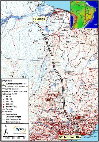 Mapa base do corredor