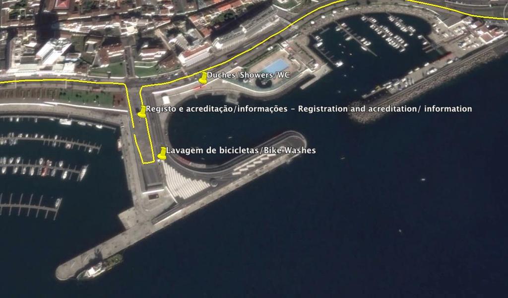 Fig. 8 - Lavagem Bicicletas/Bike washes W/C e Chuveiros / W/C and showers Registo e acreditação/informações - Registration and acreditation/ information OUTRAS INFORMAÇÕES Local para controlo