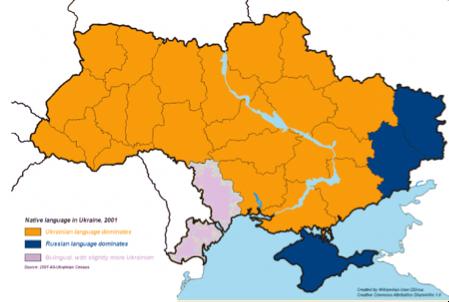 Crimeia, península ao sul: anexada pela Rússia sem conflito armado.