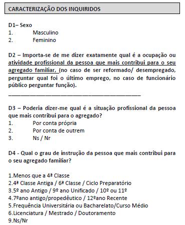 »Questionário