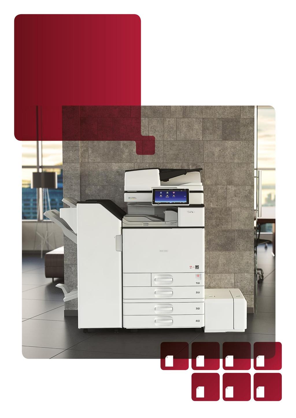 Impressora multifunções a cores Série MP C2004ex MP C2504ex MP C3004ex MP C3504ex MP C4504ex MP C5504ex MP C6004ex Copiador Impressora Fax