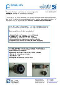 Número de pedido: SI 1469 SI 0117 Principais ocorrências de recusas