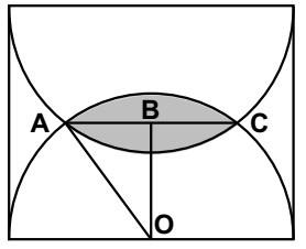 10 cm? 8 cm Podemos afirmar que a medida da corda comum aos dois círculos é: (a) 3,0 cm (b) 4,0 cm (c) 5 cm (d) 6,0 cm (e) 2 + 3 cm A resposta correta é a alternativa (d).