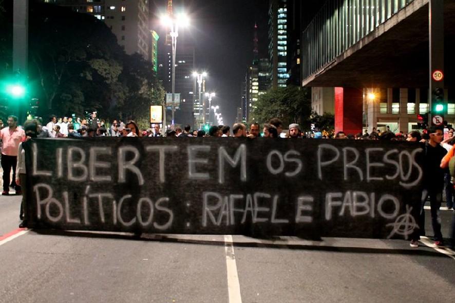 Imagem 10 Manifestação pela libertação de Fábio Hideki e Rafael