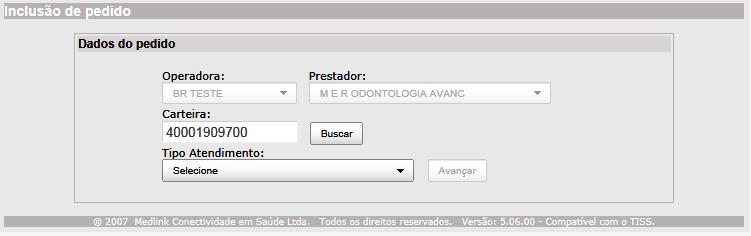 Primeiro digite o número d rteir do enefiiário e lique em