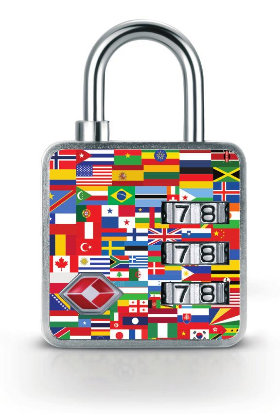 Linha TSA Ideal para viagens internacionais Sistema TSA aceito em mais de