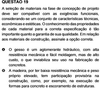 5) Seleção de materiais quanto às