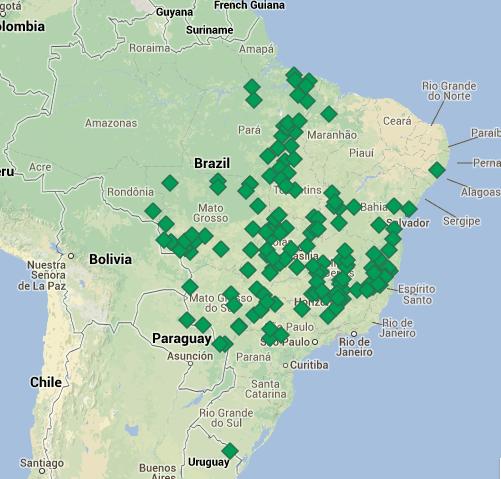 Banco de dados 198 fazendas Brasil 149