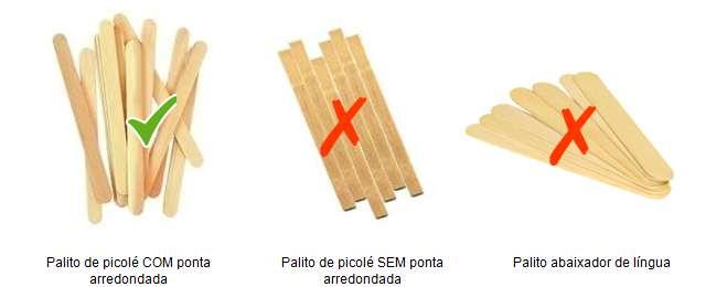 5.1 Os protótipos deverão ser confeccionados exclusivamente com os seguintes materiais: palitos de madeira de cor natural, utilizados na confecção de picolés, com