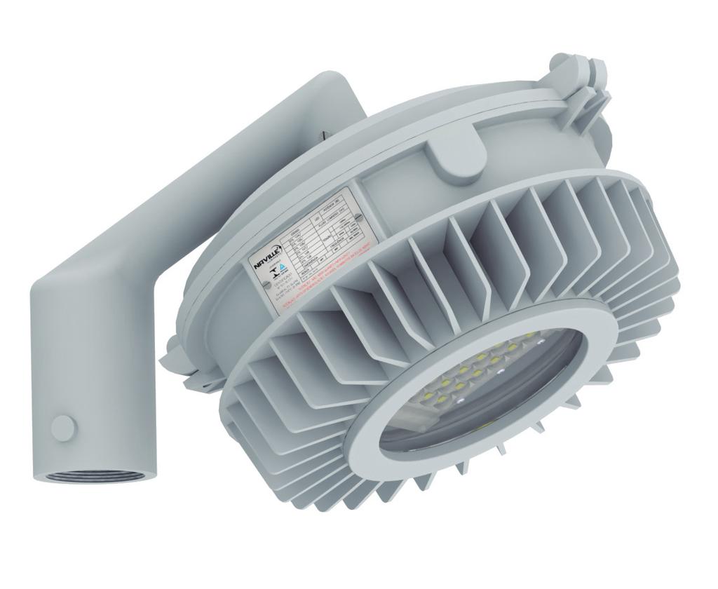 Para facho de e 60 : Lente em PMMA de alta eficiência com proteção anti-uv e anti-amarelamento com facho de luz simétrica; Fonte de alimentação com proteção IP66, tensão 120-277Vac como padrão