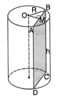 ) Um cilindro apresenta o raio da base medindo 5 cm. Ele é seccionado através de um plano paralelo ao seu eixo, a uma distância de 4cm. A secção obtida é um retângulo cuja área mede 40 cm.