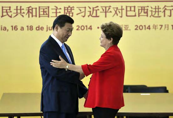 Presidentes Dilma Rousseff e Xi Jinping Assinatura de 56 atos e acordos em diversas
