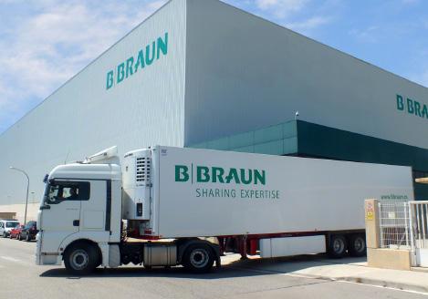 O novo centro logístico Com uma superfície construída de 31.000 m 2, o centro logístico da B. Braun está dividido interiormente em três edifícios: 1.
