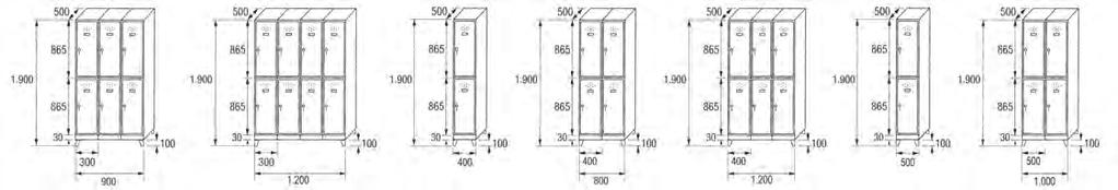 TAQUILLAS MONOBLOK MONOBLOC LOCKERS / VESTIAIRES MONOBLOC / CACIFOS