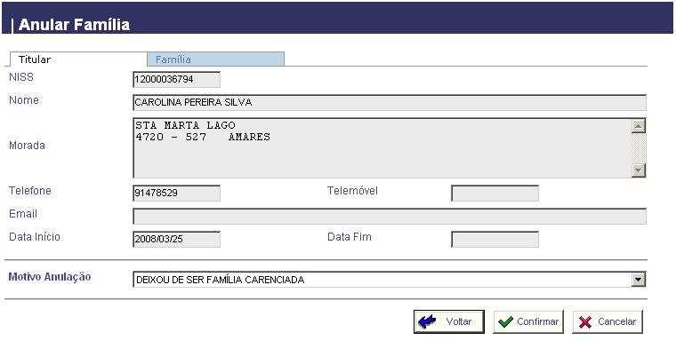 3.1.2.1.2 Anular Família Em qualquer um dos