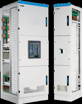 Tipos de Seções Unidades funcional Compartimento de cabos XP Potência de 250 a 5000A Colunas de entrada, saídas e acoplamento Disjuntores de caixa aberta NRX ou Magnum ou caixa moldada NZM/LZM Opções