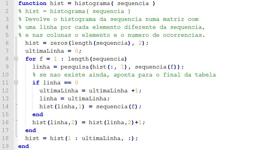 Exemplo 2: contar presenças No final amputamos o que não